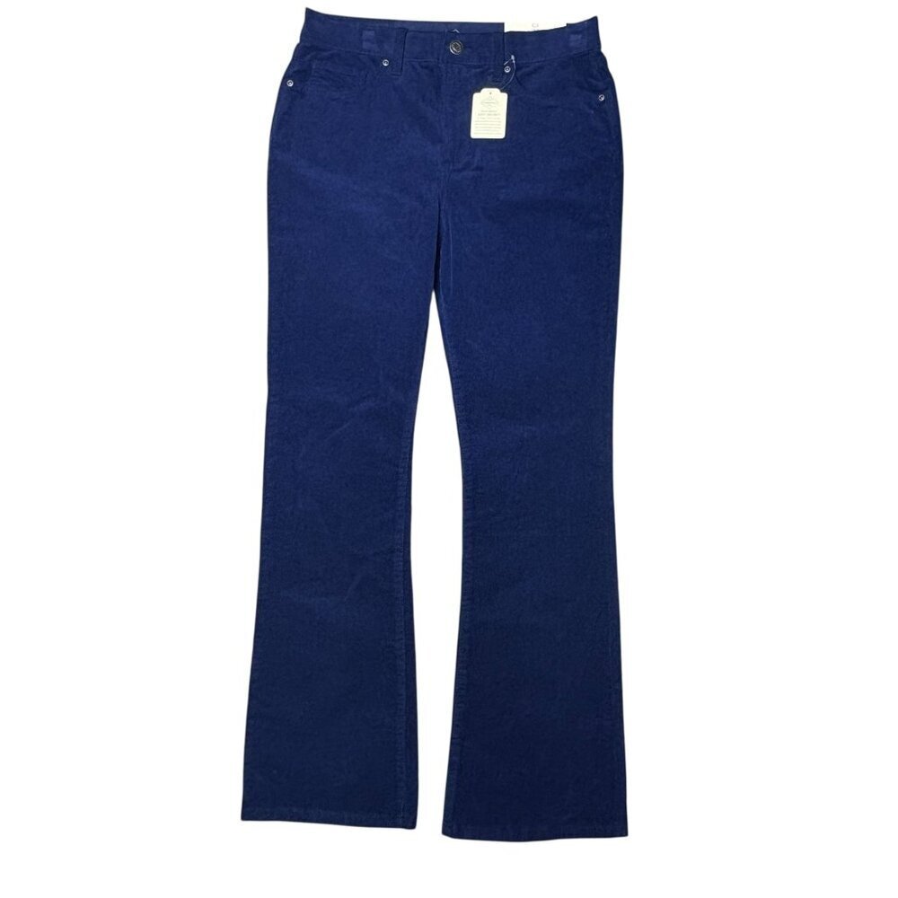 St. Johns Bay high Rise Flare Blue Corduroy Jeans Size 10 New